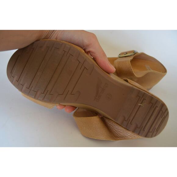 Dansko Slip On Wooden Wedge Sandal Size 41 - Picture 7 of 8